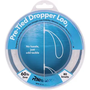 60 lb Pre-Tied Dropper Loop s. Fishing Line Spool. Loops 18 Inches Apart with 5.5 Inch Loop Size.  for Saltwater & Freshwater Fishing.  for Snapper & Other Bottom Feeding Fish.