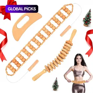 3pcs/4pcs/6pcs Wooden Manual Massage Tools Set, Handheld Wood Massager for Muscle Relief, Body Care, Recyclable Spa Therapy Equipment