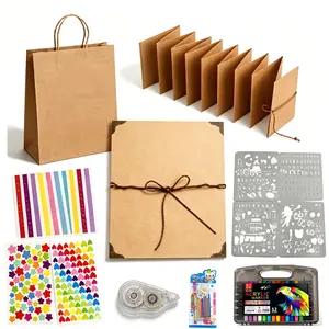 99+ Inch Accordion Foldable Scrapbook Album,anniversary scrapbook for Weddings, Travel, Lovers, Friends,Stretchable Folding Photo Album with DIY Accessories Kit for anniversary romantic gift