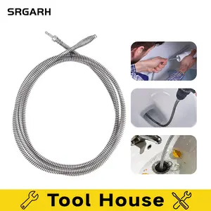 Clearance Sale!Drain Clog Remover with Drill Adapter, 0.4in Heavy-Duty Spring Cable Plumbing Snake for Kitchen Sink, Bathtub, Toilet & Hair Removal – Flexible Pipe Cleaning Tool