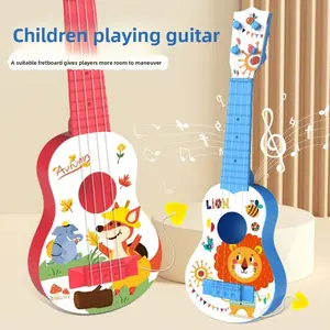 17in Kids Ukulele Guitar - 4 Strings Mini Guitar Children Musical Instruments Educational Toys for Toddler Kids Boys Girls Beginner Animal Design
