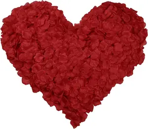 3000Pieces Dark Red Rose Petals, Artificial Flower Petals Fake Rose Petals for Romantic Night Wedding Proposal Anniversary Flower Decorations