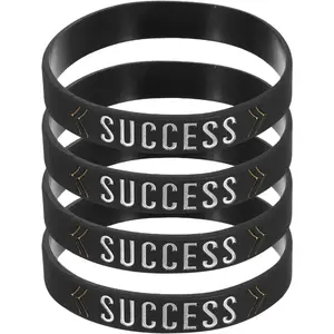 Motivational Wristbands, Personalized Bands with Text  Wristbands Custom Rubber Bracelets for Fitness Workouts Exercise