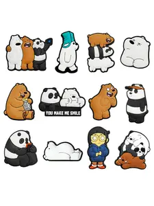 12 Pcs Cartoon Shoe Charms For Bubble Slides Clogs Sandals,PVC Shoe Decorations Accessories Buckle For Christmas Birthday Gifts