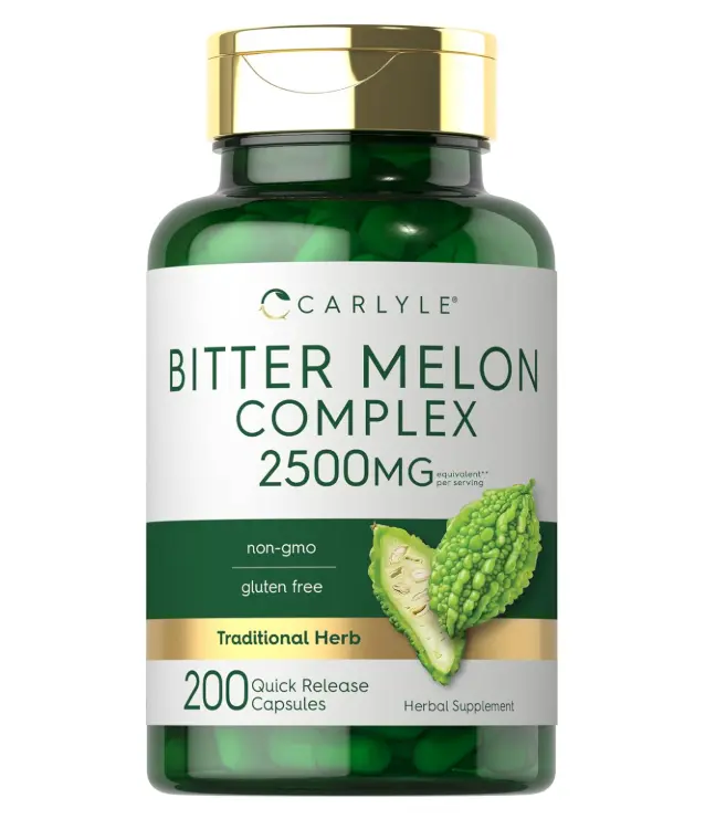 Carlyle Bitter Melon Capsules 2500 mg | 200 Count | Non-GMO & Gluten Free Extract | Complex Supplement