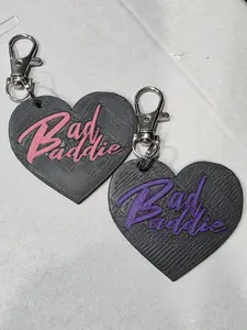Bad Baddie/Bad Body Keychain Provider - Sleep Token Heart Shaped Keychain with Bold Lettering for Trendy Accessory Shadowheart Diy