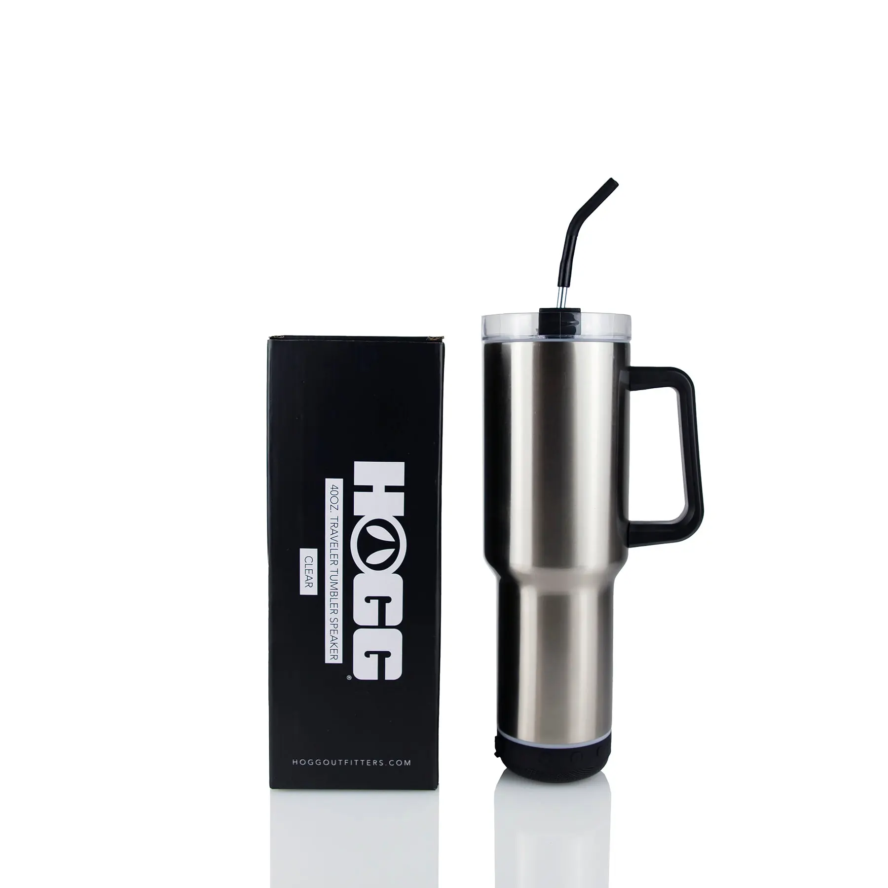 40oz Sublimatable Clear Traveler Speaker Tumbler 40oz Sublimatable Clear Traveler Speaker Tumbler