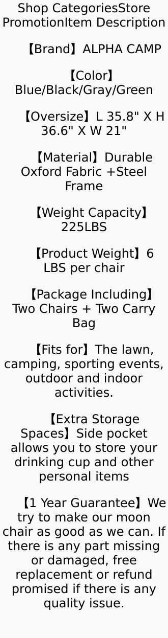 Heavy Duty Portable Camping Chair 2 Pack with Cooler Bag - Outdoor Folding Chairs for Tailgating, Hiking, Beach, and Festivals