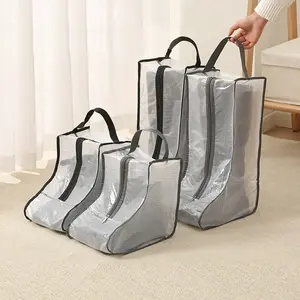 Boots Storage Bag Set of 4, Dust Protection Boot Bags, 2 Tall & 2 Short Boots Carrying Bags, Ideal for Home Travel