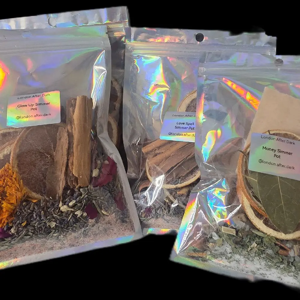 Aroma Simmer Pot Complete Kits - Compact Indoor Room Home Fragrance Supplies for Cozy Vibe, All Seasons Decorative Witchy Gifts