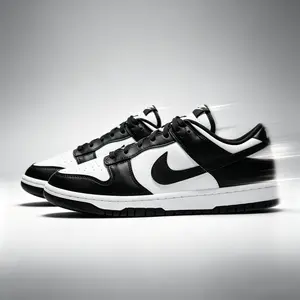 Men's Nike Dunk Low 'Black White' Basketball Shoes, Style Code DD1391-100