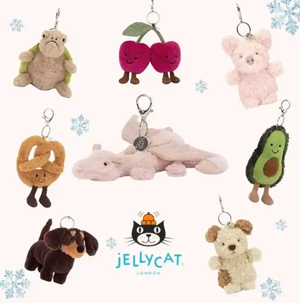 Jellycat Keychain Stuffed Animal – Adorable Plush Gift with Dust Bag, Collector & New Born Gift