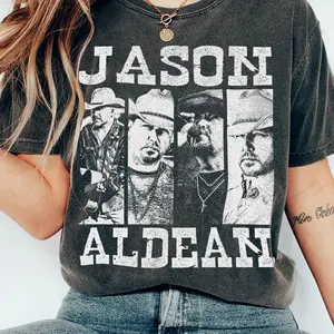 Vintage Jason Aldean Merch Tour 2025 Graphic Tee, Full Throttle Tour Country Music Tour Sweatshirt, 90s Graphic George Nashville Cloud Tee Comfort Hoodie, Gift for him, Gift for her