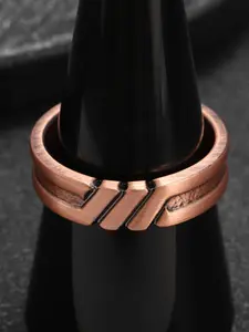 Copper Electroplated Floral Open Ring, Elegant Fashion Rings, Fashion Versatile Finger Ring, European Style Trendy Hand Accessory, Unisex Jewelry