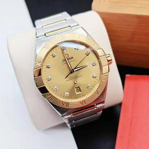 Pre-owned Omega Constellation Stainless Steel Full Set Luxury Watch ref:13120392058001