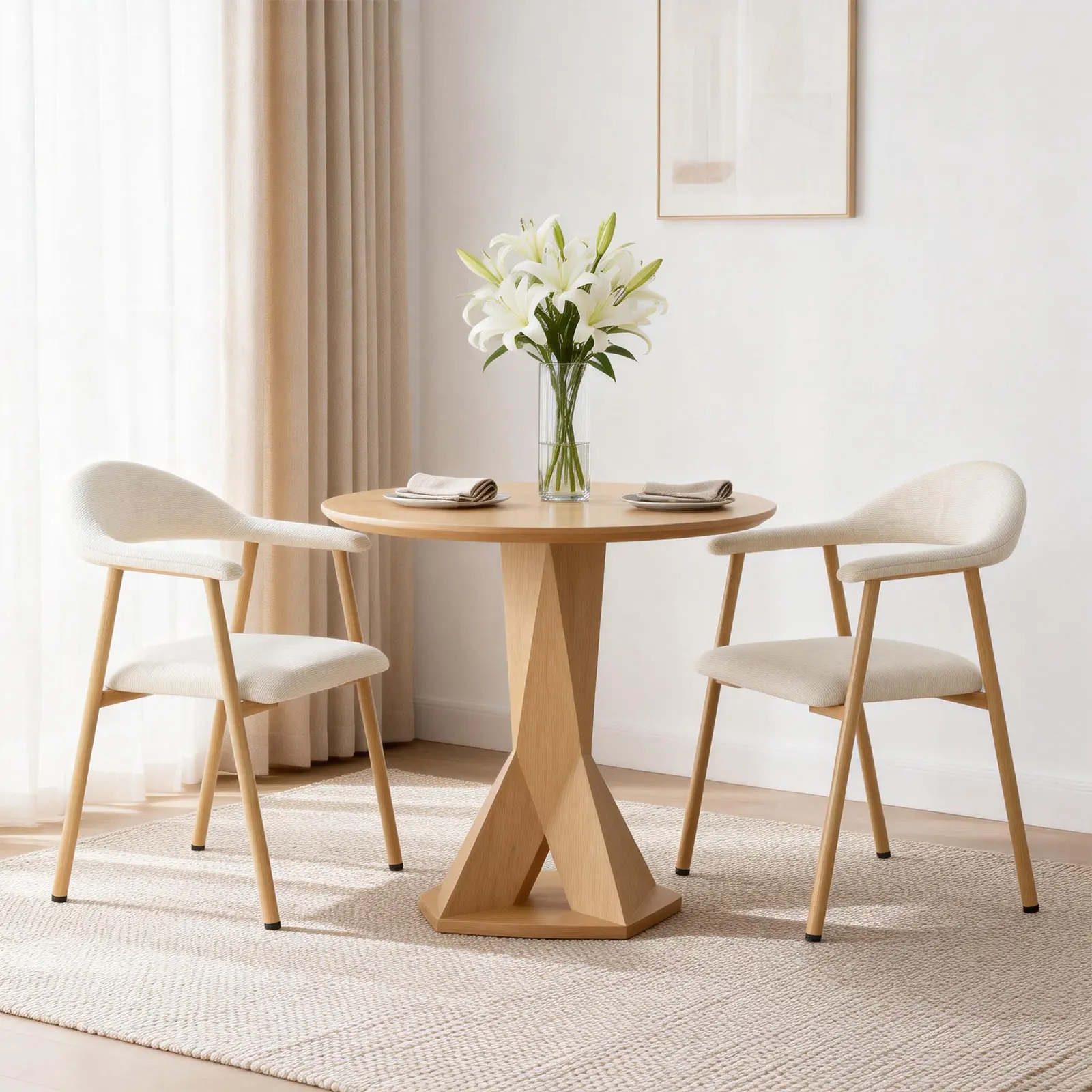 Set of 2 Modern Linen Fabric Upholstered Dining Chairs with Curved Backrest, Metal Accent Kitchen Side Chairs for Dining Room, Restaurant Set of 2 Modern Linen Fabric Upholstered Dining Chairs with Curved Backrest, Metal Accent Kitchen Side Chairs for Dining Room, Restaurant