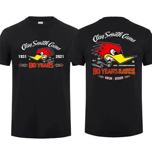 Men's Mr. Horsepower Graphic T-Shirt - Clay Smith Cams 90th Anniversary Edition, Stylish Casual Style Tee, Menswear Sports Round Neck Short-Sleeve Streetwear Top