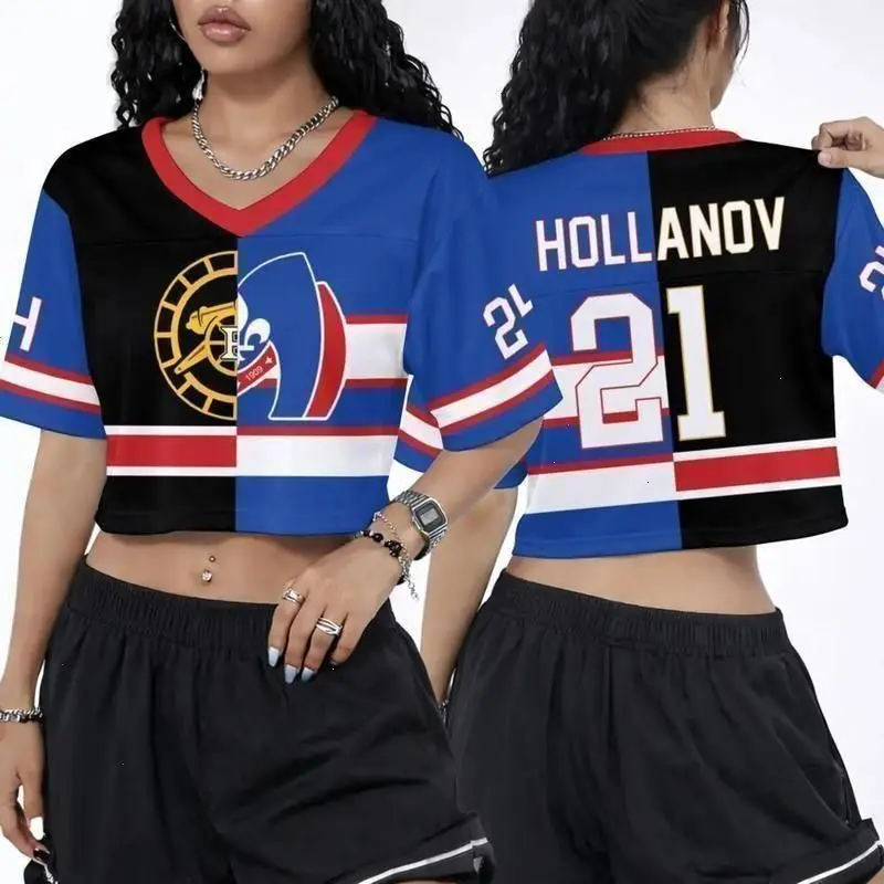 Ver2 Rozanov & Hollander Mesh Crop Jersey – Heated Rivalry Football Fan Shirt, 21 & 48 Unisex Gift