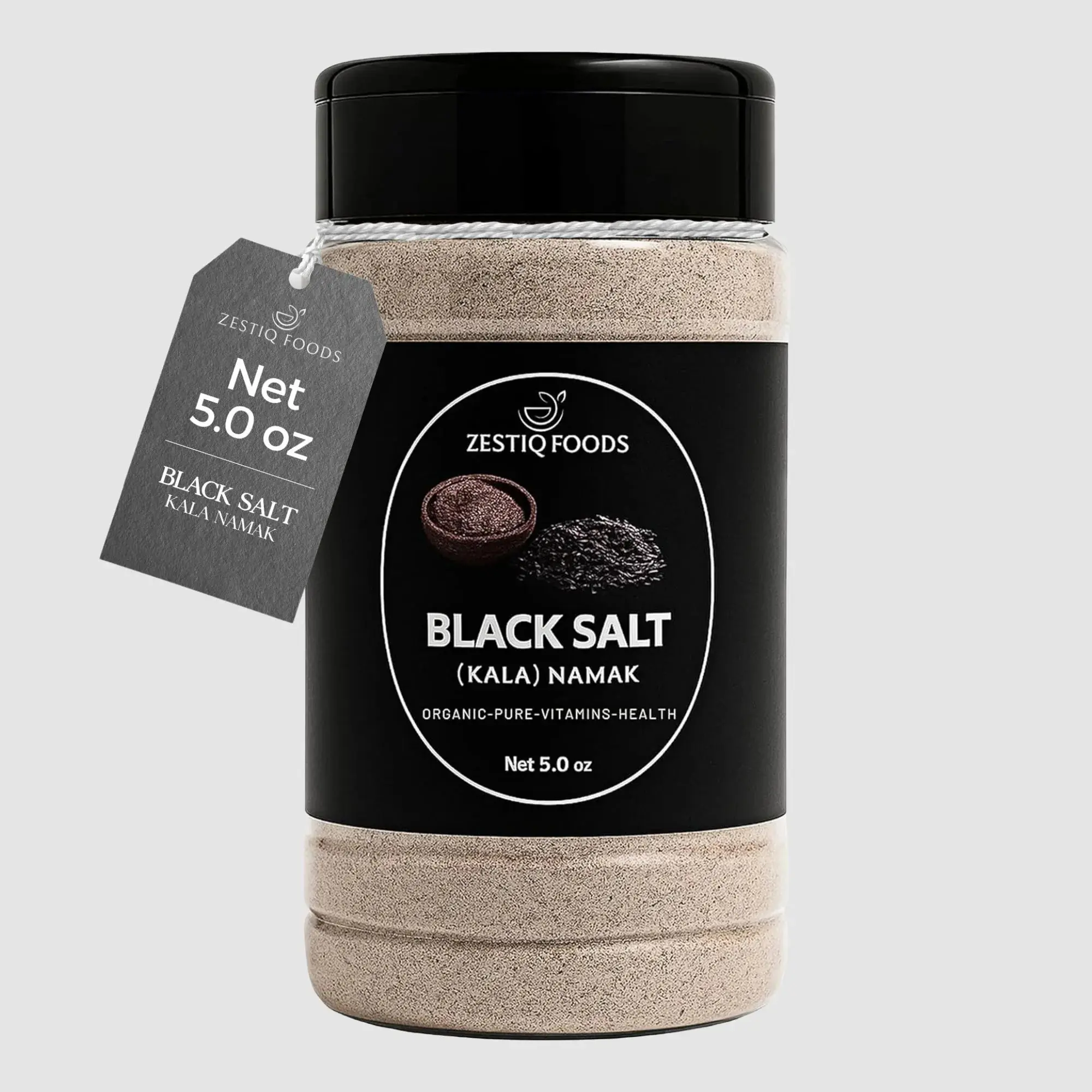 100% Organic Black Salt (Kala Namak) – Bold Flavor for Cooking & Health | 15 Oz