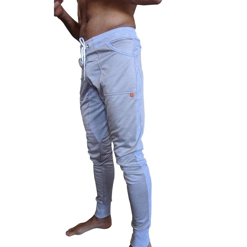 **Winter Edition** Performance-Luxe-Fleece Long Cuffed Jogger & Yoga Sweat Pants (Stainless Steel Grey)