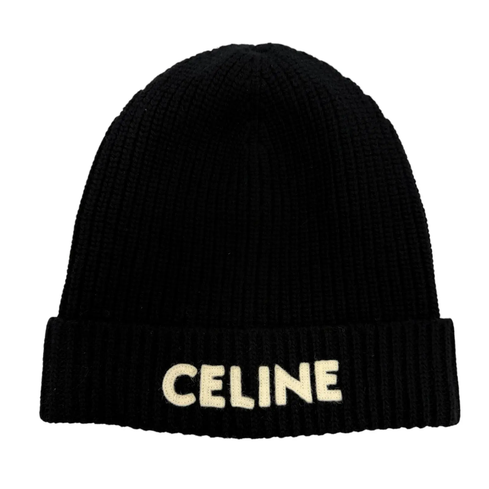Pre-owned Celine Wool Small Leather Goods Beanie