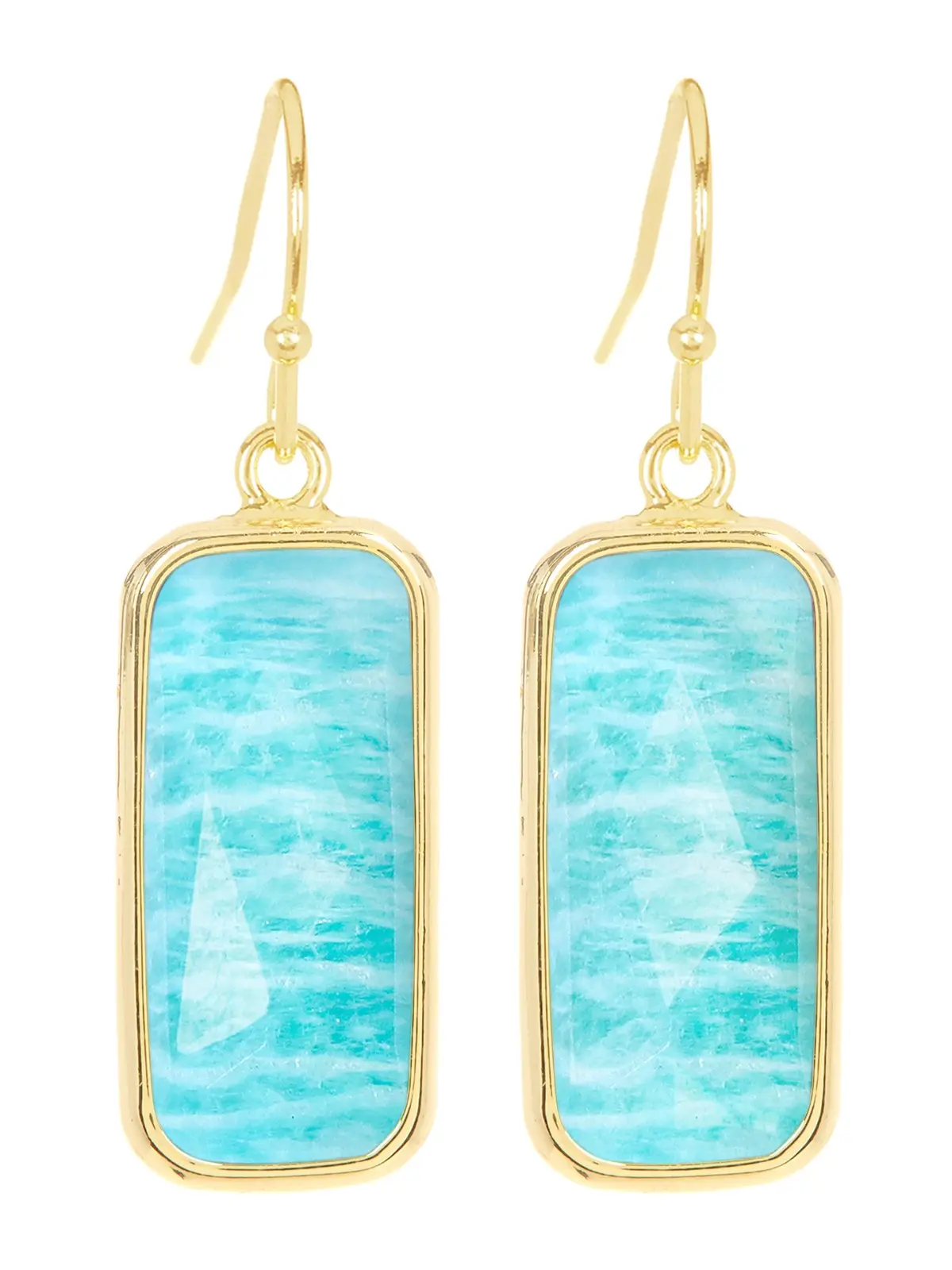 Amazonite Rectangle Earrings – Handmade Elegant Jewelry | Unique Gift for Her