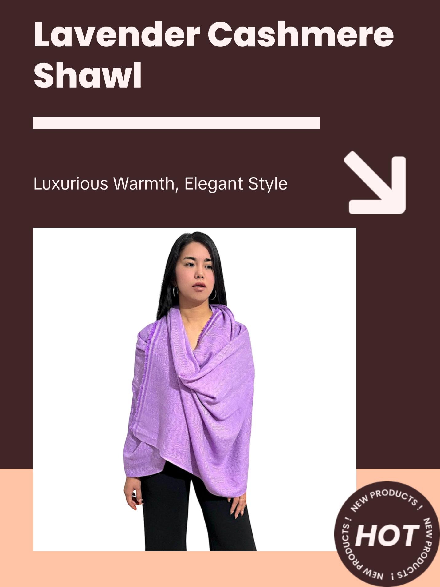 Lavender Pashmina Cashmere Shawl