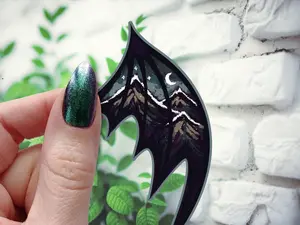 ACOTAR 'Bat Wing Mountain' Sticker, To the stars who listen, Feyre & Rhysand, Mountain Sticker, ACOTAR Merch, Officially Licensed, SJM Decor Decorative