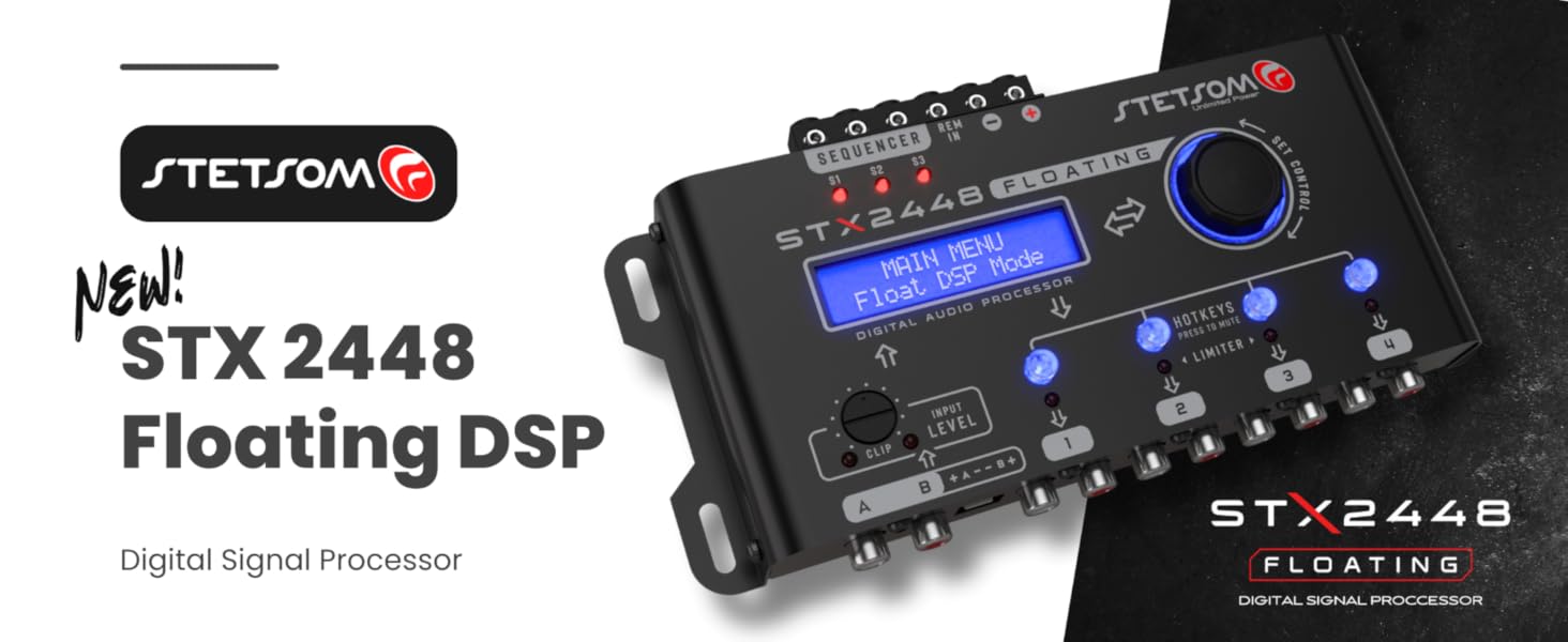 Stetsom STX2448 FLOATING Full Professional DSP Digital Signal Processor PRO, Crossover & Equalizer, Remote Sequencer 2.4