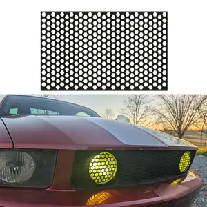 Universal Car Light Stickers DIY Honeycomb Car Headlight Film Car Rear Tail Light Decorative Sticker Auto Exterior Accessories
