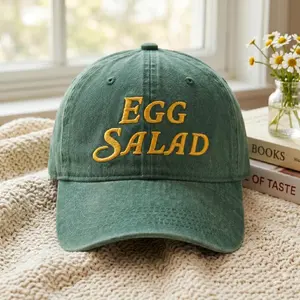 Masters Egg Salad Tournament Golf Washed Embroidered Hat, Golf Cap, Dad Hat, Golfer Cap, Game Lover Hat, Casual Wear, Headwear, Fishing Washed Cap, Fisherman Gifts