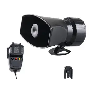 Car Alarm Horn 7-Tone Wireless Remote Control Loudspeaker with Megaphone & Recording Function