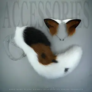 New Shepherd Dog Anime Beast Ears Headwear Beast Tail Set Wolf Ear Cat Ear Puppy Ear Headband Custom COSPLAY Kawaii Accessories