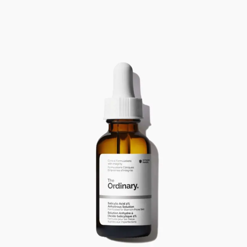 The Ordinary Salicylic Acid 2% Anhydrous Solution, Gentle Exfoliating Serum for Blemish-Prone Skin and Uneven Texture, 1 Fl Oz