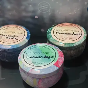 Handmade with Love Cinnamon Apple Scented Candle Just for You Decorative Fragrance Collections