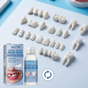 EELHOE Moldable Dental Gel Dentures Temporary Fillings for Broken Teeth, Cavities & Gaps | Shapeable Kit White