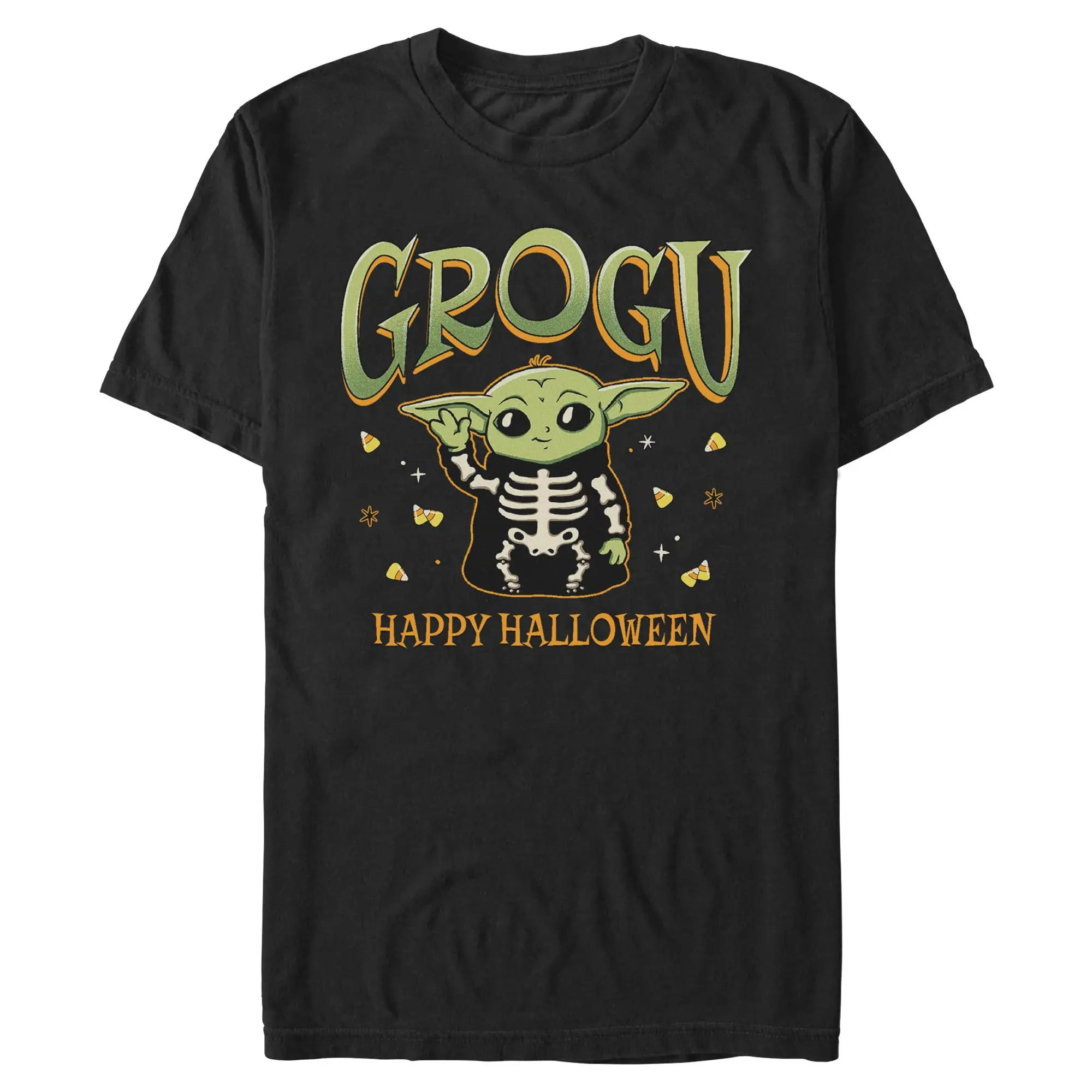 Mens Star Wars: The Mandalorian The Child Skeleton Costume T Shirt