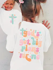 Girls Christian Front & Back Graphic T-Shirt - 'God's Got Big Plans for Me' Tee