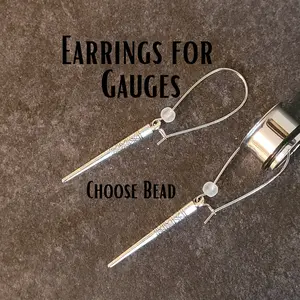 Wand Plug Hoops Earrings for Ear Gauges Dangle Drop Earrings stretched plugs hangers 4g 2g 0g 00g 7/16 3/4 7/8 1 inch tunnels goth alt punk