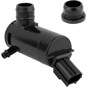 Windshield Washer Pump with Rubber Grommet,Windshield Washer Fluid Pump Replacement OEM # 89017059 , 173686 ,Windshield Wiper Pump Compatible with Ford Lincoln Mazda Mercury