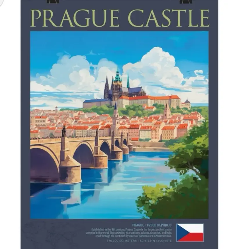 Prague Castle Poster - Classic Travel Wall Decor