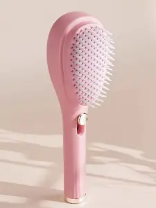 Portable Telescopic Comb White Pink Scalp Massage Brush Self-Cleaning Hair Comb Women Salon Styling Tool Compact Magic Comb Soft Bristle Brush