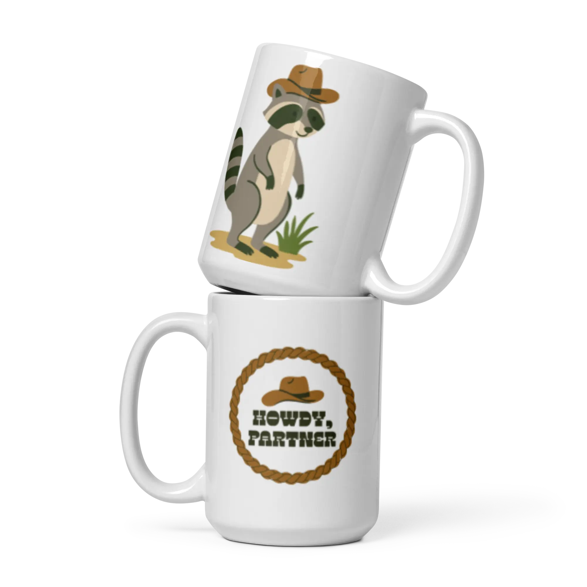 Howdy Partner Raccoon Mug