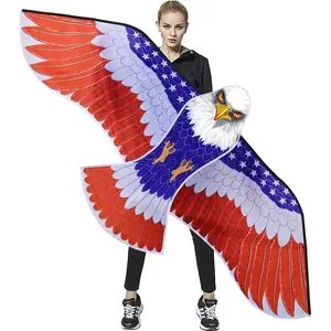 Huge Patriotic Eagle Kites for Adults and Kids,Easy to Fly for Beach Trip, Outdoor Activities-Wingspan 73”-200ft Line with Swivel-Bonus Durable Polyester Bag
