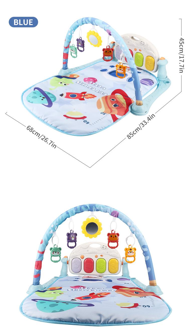 Baby Large Size 31 inch Play Mat Piano Gym with Music Rattles 4-Key Piano 422 MIDI Songs Removable Mat Newborn Gift for Christmas Birthdays