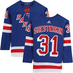 Igor Shesterkin New York Rangers Autographed Blue Adidas Authentic Jersey - Fanatics Authentic Certified
