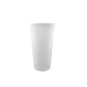 22/24oz (90mm) Frosted Premium PP Injection Plastic Cups - 500 Pieces/Case Disposable Dinnerware Dessert Cups