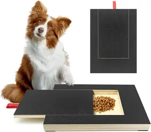 Dog Nail Scratch Board File, Black Square Scratch Boards for Dogs, Hide Food Scratching Scratchboard Scratchpad Sandpaper Treat Trimmer