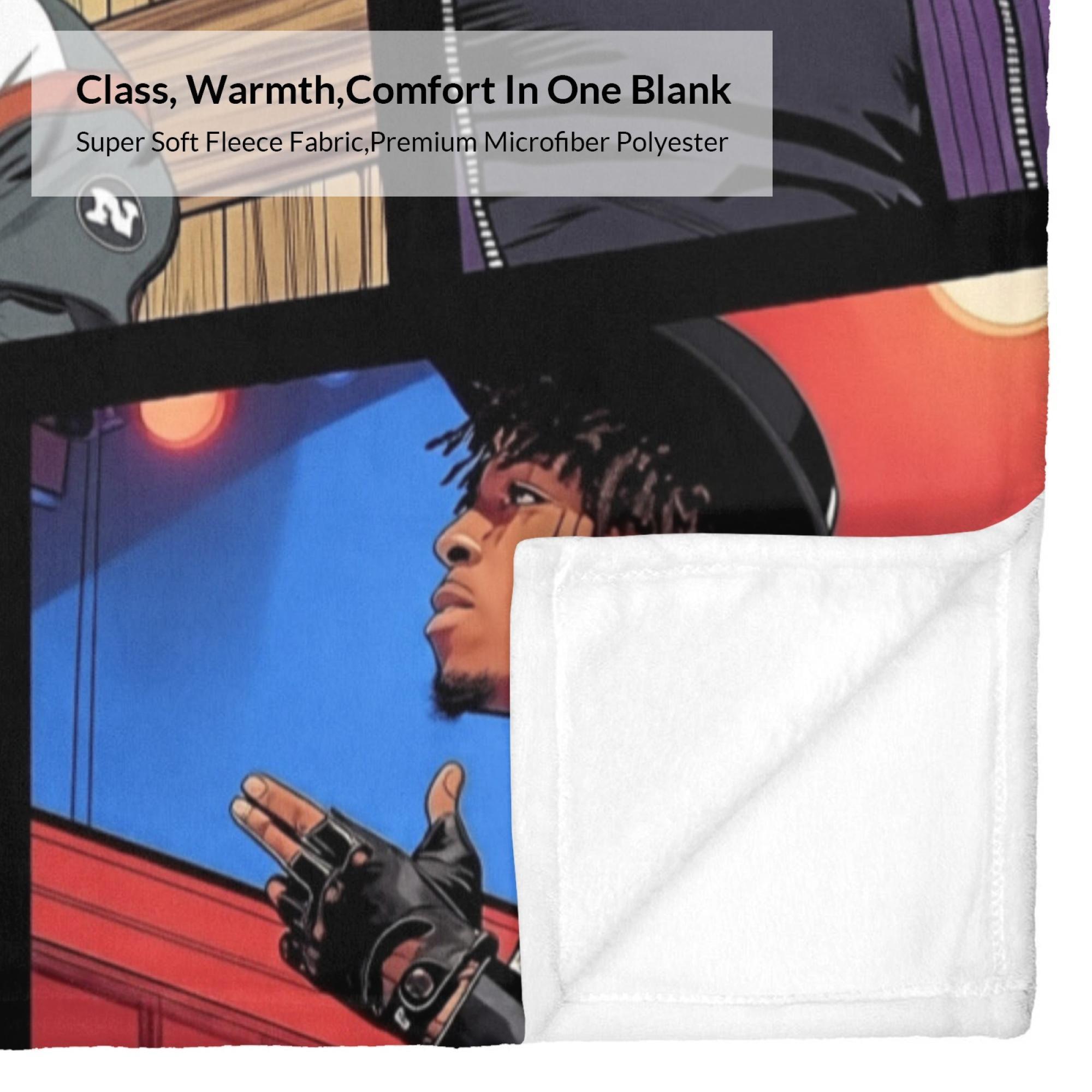 Never Broke Again Collage Flannel Blanket Hip-Hop Throw with YoungBoy Collage & "Never Broke Again" Logo – Ultra-Soft, Cozy, Perfect for Rap Fans, Bedroom Decor, Streetwear Aesthetic and Gifting to Hip-Hop Enthusiasts.