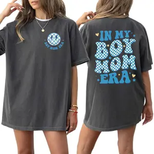 MAPTEES Boy Mama Era Comfort Colors Shirt, Cool Moms Club T-Shirt, Boy Mom Checkered Tshirt, New Mom Gift, Mothers Day Gifts